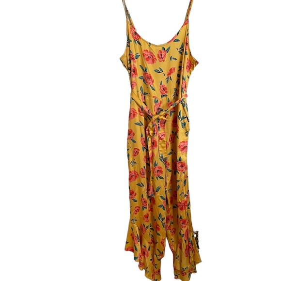 BILLABONG - ruffled leg Jump-In - NWT Perfect VACATION wear Size XL Side Zip - Picture 2 of 13